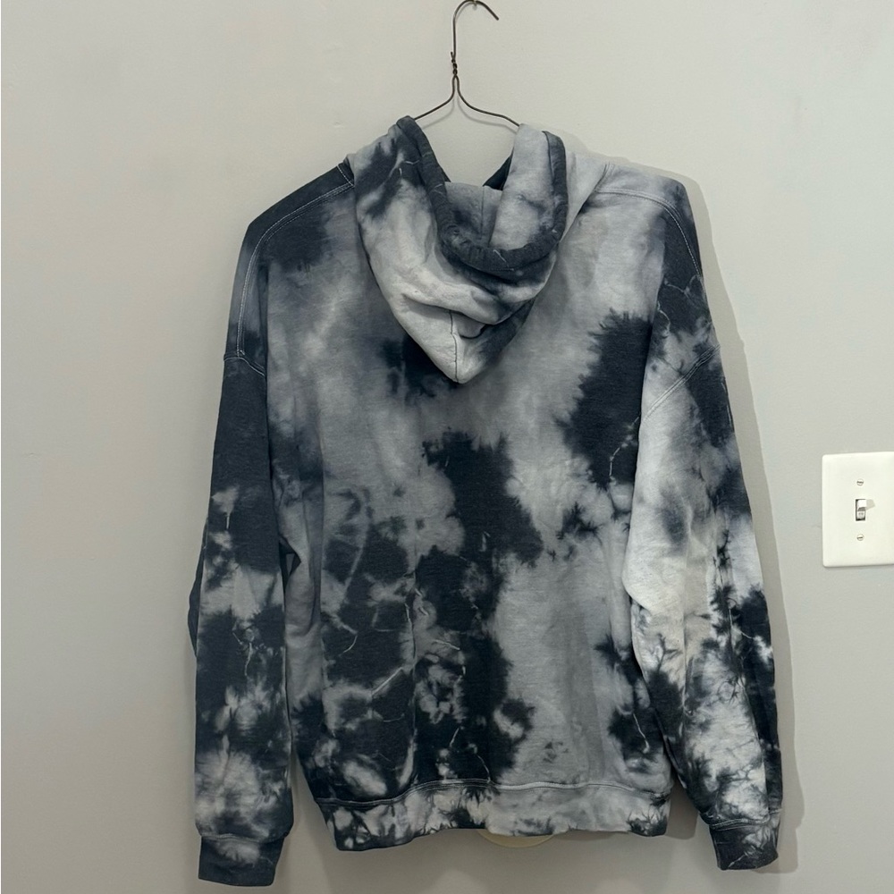 Tie-Dye Hoodie with Graphic Print - Picture 6 of 8